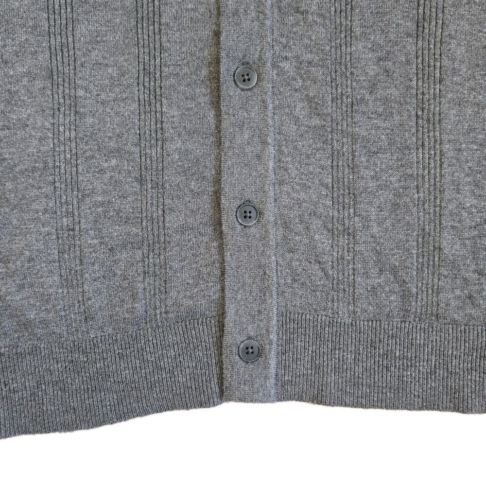 Goodfellow & Co Gray Knit Button Cardigan Sweater Short Sleeve Collared S NWT - Picture 7 of 9
